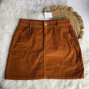 Cotton on rust corduroy mini skirt. Cotton on corduroy tan brown skirt NWT